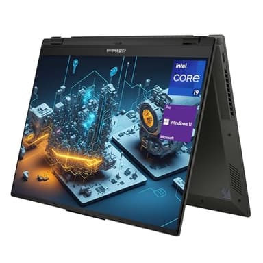 ASUS Business Vivobook S 16 Flip 2-in-1 Laptop, 16" WUXGA Touchscreen, Intel Core i9-13900H, 40GB SSD, 4TB SSD, Webcam, HDMI, Wi-Fi 6, Windows 11 Pro, Midnight Black