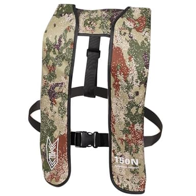 Inflatable-Life-Jacket| Lightweight Life-Vest for Adults| Automatic Inflatable-PFD| Supports up to 300 lbs (Light Camouflage)