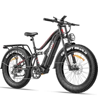 FREESKY 2000W Electric Bike with BAFANG Motor & 48V 30Ah Battery, 35MPH Max Speed, 120 Miles Range, Full Suspension Mountain Ebike for Adults, 26" Fat Tires, Smart Keys, Hydraulic Brakes 30A-Standard