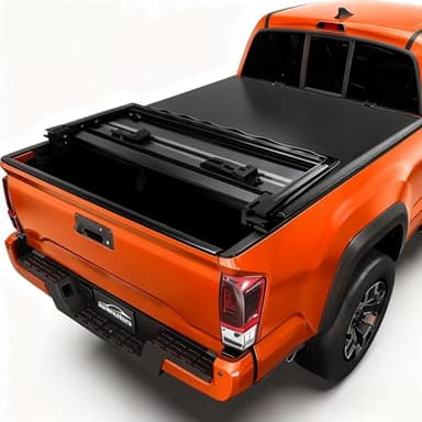 Aurorasters Soft Tri-Fold Truck Bed Tonneau Cover for 2016-2025 2026 Toyota Tacoma Fits 5FT Bed (60.5") | Only for Models with The Deck Rail System | Tacoma Accessories 2016-2023