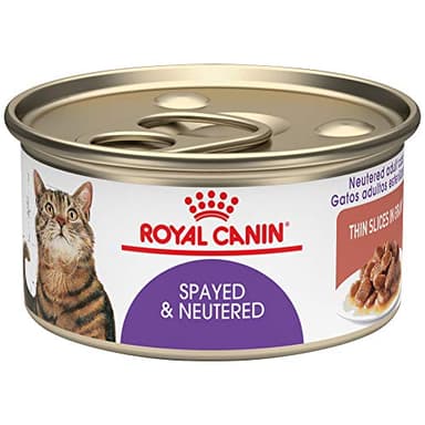 Royal Canin Feline Health Nutrition Spayed/Neutered Adult Thin Slices in Gravy Cat Food, 3 oz (Pack of 24)