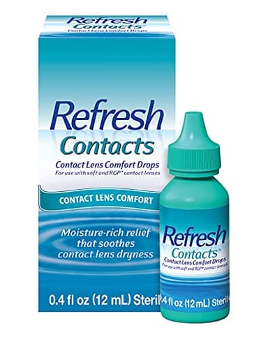 REFRESH CONTACTS Contact Lens Comfort Drops Artificial Tears Contact Lens Rewetter, 0.4 fl oz (12 mL)