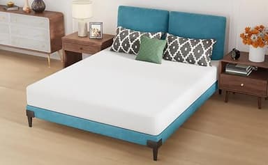 PayLessHere | 10 Inch Queen Mattress | Medium Firm Gel Memory Foam Mattress | White | with Washable Zipper Cover | for Pressure-Relieving Cool Sleep | Bed in a Box, CertiPUR-US Certified