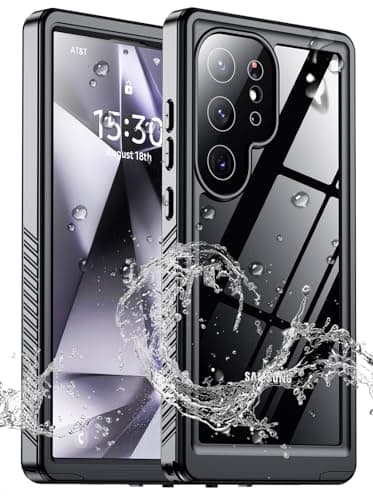 xiwxi for Samsung Galaxy S24 Ultra Case Waterproof,[IPX8 Underwater Case][Full Body Shockproof & Military Dropproof] Clear Sound Quality Built-in Screen Protector for Samsung S24 Ultra 6.8 inch-Black