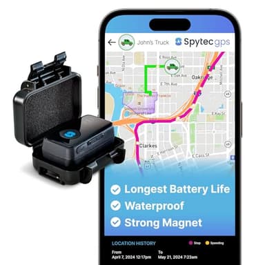Spy Tec Mini GPS Tracker for Vehicles & Kids | Up to 14-Day Battery Life | Waterproof Magnetic Case, Geofencing, Portable Real Time GPS Car Tracker w/Lifetime Support | Subscription Required