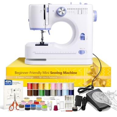 Portable Tabletop Beginner Mini Sewing Machine for Home Use, Compact & Easy-to-Use Sewing Machine for Quick Repairs, DIY Crafts & Alterations, Giftable Sewing Machine for Beginners, Kids & Adults