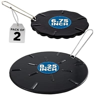 Cast Iron Heat Diffuser for Gas Stove – 2 Sizes Included – 8.25 and 6.75 Inch Heat Diffusers for Electric Stove - Gas Heat Plate - Cast Iron Simmer Plate for Gas Burners
