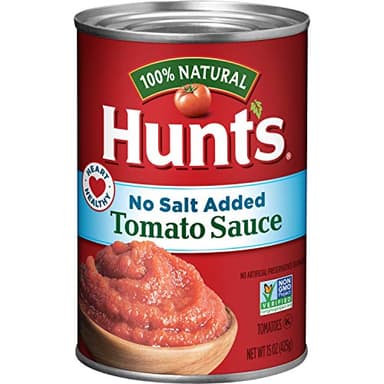 Hunt’s No Salt Added Tomato Sauce, Perfect for Chili & Soups, 15 oz. Can