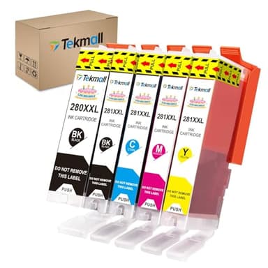 Tekmall PGI-280XXL CLI-281XXL 280XL 281XL Compatible Ink Cartridges Replacement for Canon Printer ts702 TR8620a
