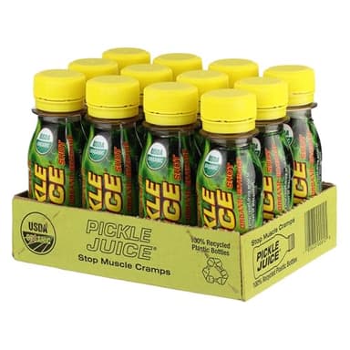 Pickle Juice Sports Drink Shots, Extra Strength - Relieves Cramps Immediately - Electrolyte Pickle Juice Shots for Day & Night Time Leg Cramp Relief - 2.5 oz, 12 Pack