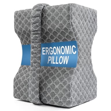 UJPFEO Knee Pillow for Side Sleepers, Leg Pillow for Sciatica, Back, HIPS, Knees, Joints Pain Relief,Pillows for Between Legs While Sleeping Spine Alignment Support & Relieves Pressure