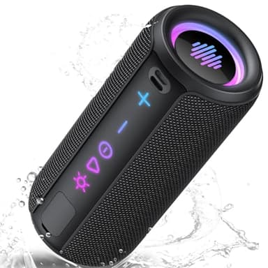 Portable Speaker Bluetooth 5.4, 30W Super Loud Bluetooth Speaker Wireless，Boost Bass 3.0, 30H Playtime, 8 RGB Modes, IPX7 Waterproof Speaker, TWS Pairing, for Outdoor/Home/Party, Gift Ideas