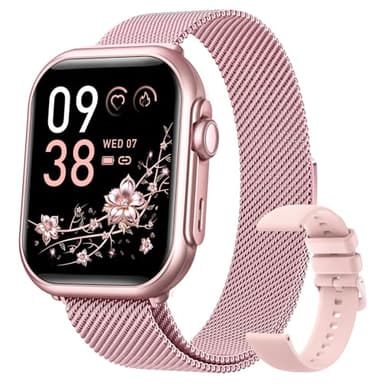 Smart Watches for Women (Android/iPhone), 1.83" HD Smart Watch with Calls/Messages/Notifications, Sleep/Heart Rate/SpO2/Blood Pressure Monitor, 110+ Sports Modes Fitness Tracker Watch, 1000mAh Battery