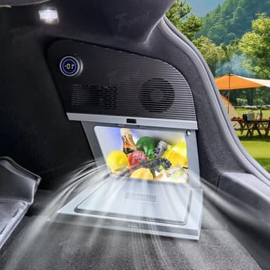 Tlyard Tesla Built-in Refrigerator for Model 3 Highland 2024 2025, Right-Side Trunk Cooler Refrigerator 10L,Bluetooth & App Control, Compressor Cooling AI Tem Control(–10°C to 20°C) Dual Power Supply