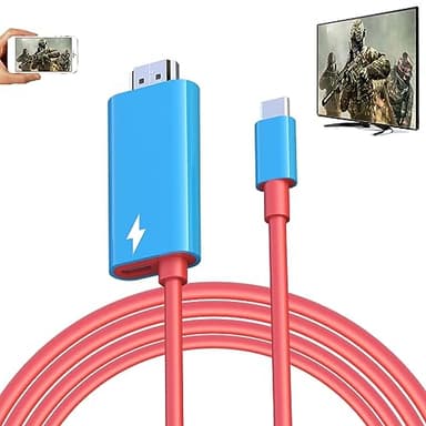 USB C to HDMI Adapter Cable 4K MHL Cord for MacBook Pro Dell HP Laptop Type C Phone Android Devices Samsung Note Dex Galaxy S10 S20 S21 S22 S23 S24 iPhone 15 Plus Max 16 to Monitor TV (30Hz)