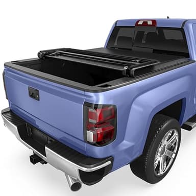 Soft Tri-fold Tonneau Cover Fit for Chevy Silverado 1500 / GMC Sierra 1500 2014-2018, Fleetside 5.8 Ft Bed (No Multi-Flex Tailgate)