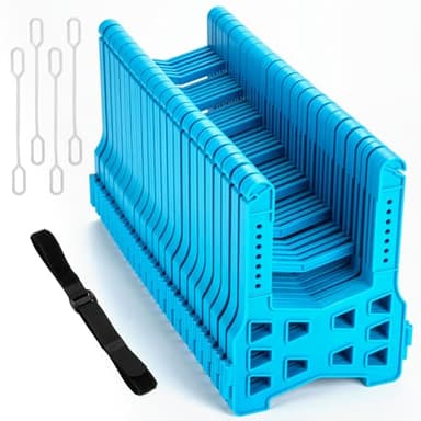 PAULINN RV Sewer Hose Support 20FT, Height Adjustable, Deep Cradles with Secure Rubber Band | Easy to use for Travel Trailers, RV, Campers