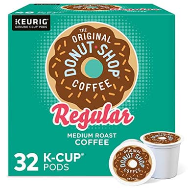 The Original Donut Shop Regular, Single-Serve Keurig K-Cup Pods, Medium Roast Coffee Pods, 32 Count