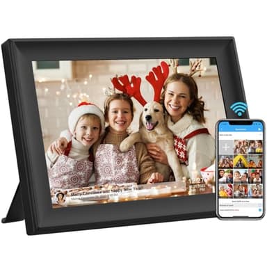SSAWiFiFrame 32GB 10.1 Inch WiFi Digital Picture Frame with 1280x800 HD IPS Touch Screen, Send Photo or Videos via App or Email, Support USB Drive/SD Card Extend Storage,Auto-Rotate, Wall Mountable