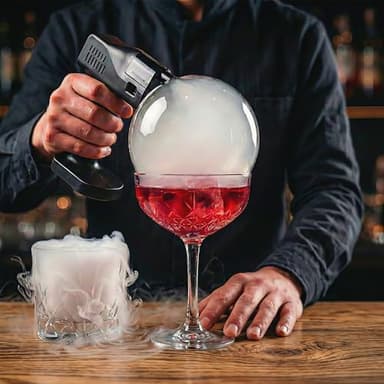 Cocktail Bubble Smoke Gun - Adds Flavor & Visual Effect to Drinks & Food, Dual Modes, Color Display, Rechargeable 5000mAh, Ideal for Home, Bars, Parties & Gifts