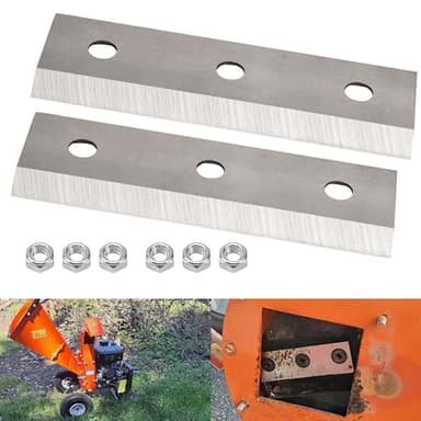 FancyTark 2 Set Replacement Blades for C40 Wood Chipper 4" inch Max Diameter Shredder/Mulcher, High Speed Steel Cutting