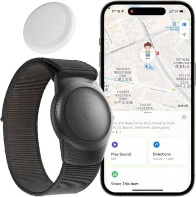 GPS Tracker for Kids,Real-Time Kids Tracker Works with Apple Find My App (iOS Only, Not for Android) Lightweight GPS Tracker,Hidden Mini GPS Tracking Device,Waterproof, No Monthly Fee.