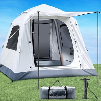 Easy Setup Inflatable Tents for Camping, Blow Up Tent with Hand Pump, Waterproof Oxford Air Tent for Camping Adult, 3-4 Person Outdoor Glamping Tents