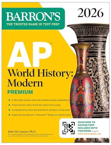 AP World History: Modern Premium, 2026: Prep Book With 5 Practice Tests + Comprehensive Review + Online Practice (Barron's AP Prep)