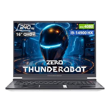 Thunderobot Zero 16 Gaming Laptop i9-14900HX RTX 4080, 16" QHD+ 240Hz 2.5K Display, 64GB DDR5 RAM, 2TB SSD, RGB Backlit KB, Wi-Fi 6, Windows 11 Home White