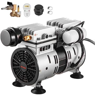 VEVOR Pond Aerator, 550W Power, 5.2CFM for Up to 3 Acre 50' Lake, Pond Aeration Kit Includes 3/4 HP Compressor & Timer & Valves, Air Compressor for Deep Water Oxygen Circulation, for Pond, Lake