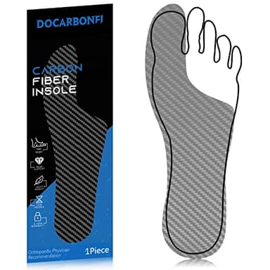 Morton´s Extension Orthotic,Recovery Carbon Fiber Insole, 1Piece, Very Rigid Foot Support Insert for Morton's Toe, Turf Toe, Arthritis, Hallux Rigidus, Broken Big Toe and Forefoot Pain 255mm