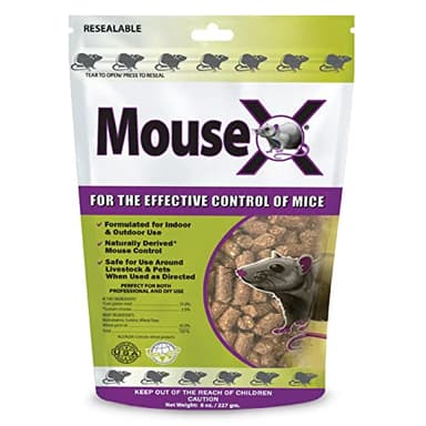 EcoClear Products 620200-6D MouseX Pellets - Effective for All Species of Rats and mice, 8 oz. Bag