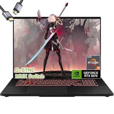 ASUS TUF A16 Gaming Laptop RTX 5070 MUX Switch - AMD Ryzen 9 270 Beat i9-12950HX -16“ FHD+ Display G-SYNC -64GB RAM -2TB SSD -RGB Backlit Keyboard -Webcam -2025 Portatil Gamer PC Copilot