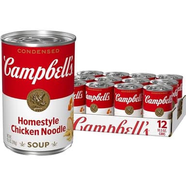 Campbell's Condensed Homestyle Chicken Noodle Soup, (Packaging May Vary) 10.5 Oz, Pack of 12