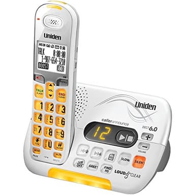 Uniden DECT 6.0 Cordless Phone with Caller ID Answering System - White (D3097)