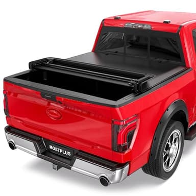 MOSTPLUS 5.5FT Quad Fold Soft Truck Bed Tonneau Cover On Top Compatible for Ford F150 2015-2025 2026 F-150 Bed Fourth Fold Styleside Bed Cover 67Inch