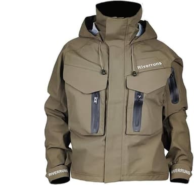 Riverruns Fishing Wading Jacket, Breathable Outdoor Fly Fishing Rain Coat