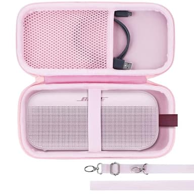Lebakort Hard Case Compatible with Bose SoundLink Flex 2nd Gen/Bose SoundLink Flex Portable Speaker, Petal Pink Case