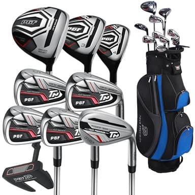PGF Men's Gold TP Complete Golf Club Package Set [11-Pieces] [Hand: Right] [Length: Standard]