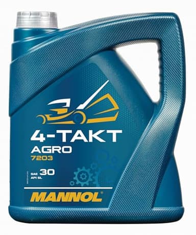 SAE 30 Full Synthetic Lawn Mower Oil by Mannol, Generator Lubricant, Premium 4-Stroke Small Engine Oil, 4L
