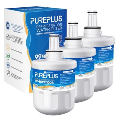 PUREPLUS Refrigerator Water Filter Replacement for DA29-00003G, DA29-00003B, DA29-00003F, DA29-00003A, Aqua-Pure Plus,HAFCU1, HDX FMS-1, RSG257AARS, RFG237AARS,RFG297AARS,RS22HDHPNSR,RWF1100A,3Pack