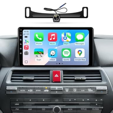 5G WiFi Car Stereo for Honda Accord 2008 2009 2010 2011 2012 2013 10.2 Inch IPS HD Touch Screen Car Radio Wireless CarPlay Android Auto, GPS FM/SWC Bluetooth 1080P Backup Camera (2G+32G)