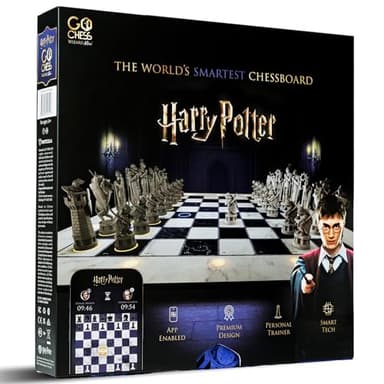 Harry Potter Electronic Chess Board Game. GoChess Mini Wizard. Light-Up Chess Set for All Skill Levels. Online Play App for Harry Potter Fans Smart Board Games Lovers