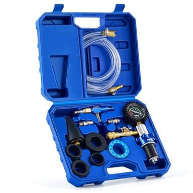 Orion Motor Tech Coolant Vacuum Refill Kit, 13pc Radiator Cooling System Tool Set with Conical Adapter 4 Round Adapters for Leak Detection Cooling Refill, Vacuum Coolant Fill Kit with Splashproof Hose