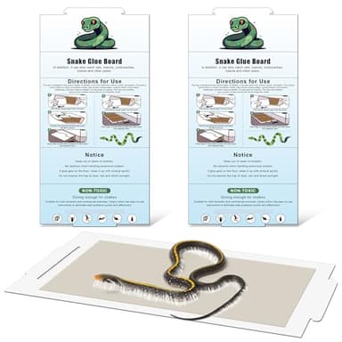 Qualirey 28" x 14" Extra Large Snake Glue Traps 2 Pack, Mouse Sticky Traps Indoor for Home, Non Toxic Glue Boards for Snakes, Rats, Insects, Cockroaches Lizards and Other Pests Pet Safe Pest Control