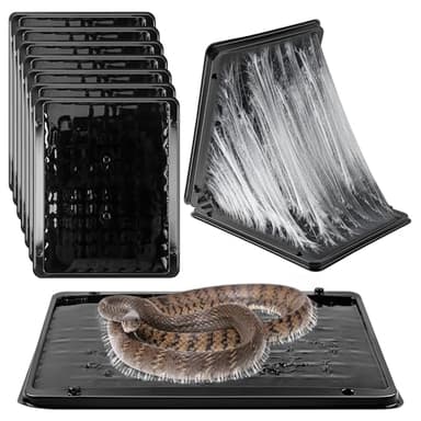 Qualirey 8 Pack Large Snake Glue Trap, 11.8" x 10" Snake Traps for Mice Rats Cockroaches Spiders, Non Toxic Large Rat Trap, Pre Scented, Adhesive Glue Boards for Home Garden Yard, Pet Safe Easy to Use