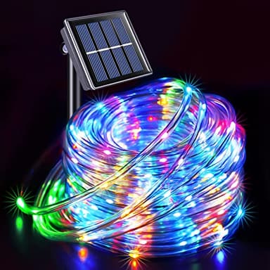 JMEXSUSS Trampoline Accessories 200 LED Trampoline Lights, 66ft IP 65 Waterproof Solar Camping Lights Outdoor, 8 Modes Solar Rope Light for Ladder Slide Tent Camp(Multicolor)