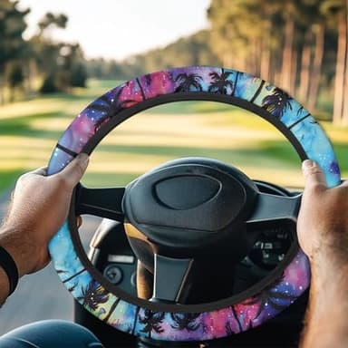 Rarucativ Car Steering Wheel Protector Cover Color Golf Cart Accessories Club Car Anti-Slip Club Car Precedent Golf Cart Steering Wheel Cover Steering Wheel Accessories for Winter