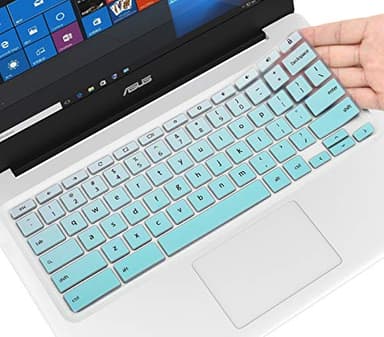 CaseBuy Premium Keyboard Cover for ASUS Chromebook Flip C433 C434 2 in 1 14" Laptop, Chromebook C302CA/C423NA/C425TA/C433TA/C434TA-DH342T DSM4T DS384T Keyboard Skin, Ombre Mint