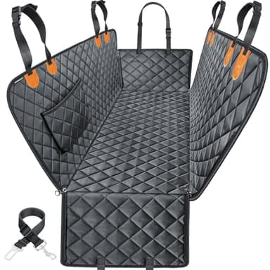 URPOWER Dog Car Seat Cover for Pets 100% Waterproof Seat Cover Hammock 600D Heavy Duty Scratch Proof Nonslip Durable Soft Back Seat Covers for Cars and SUVs